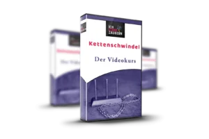 Kettenschwindel Videokurs DVD-Cover mit ich-lerne-zaubern.de Branding und 3D-Produktvisualisierung