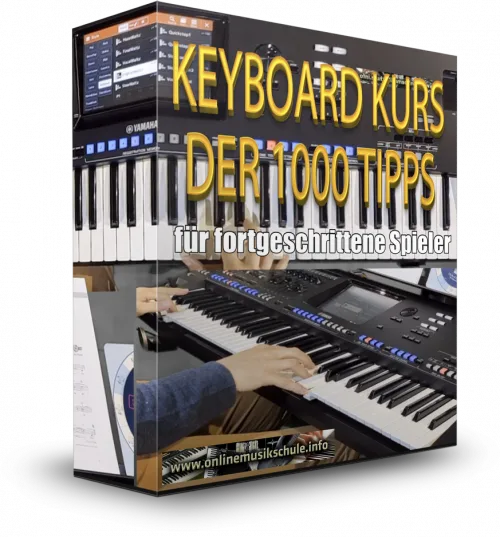 Produktabbildung Keyboard Kurs der 1000 Tipps für fortgeschrittene Spieler mit Keyboard und Händen