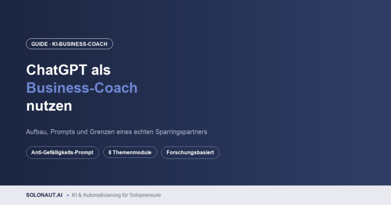 KI-Business-Coach – Prompt-System für Unternehmer von Matthias Schwake