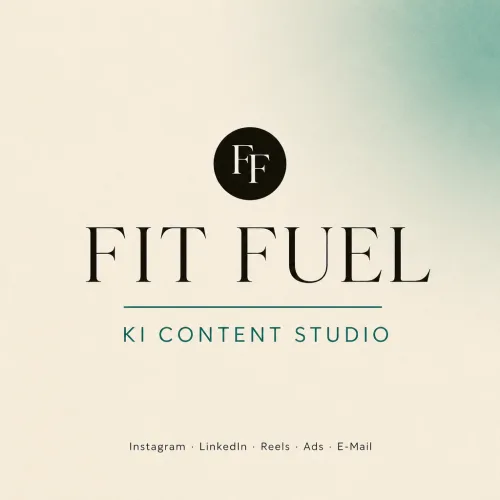 KI Content Studio Logo und Branding mit Elegant Sans Serif Schrift auf Pastellhintergrund, Instagram LinkedIn Reels Ads E-Mai