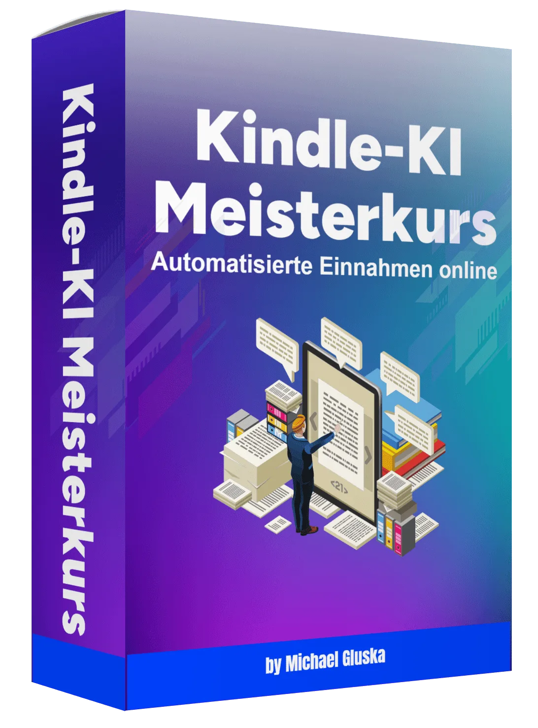 Kindle-KI-Meisterkurs EINSTIEG Produktmockup mit Kursinhalt