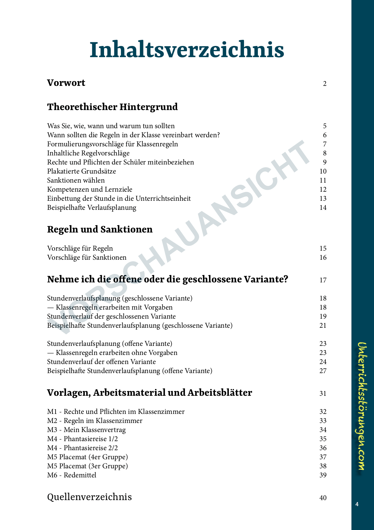 Inhaltsverzeichnis des E-Books mit Kapitelübersicht