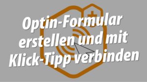 Screensaver zeigt Klick-Tipp Manager Logo mit Text zur Optin-Formular-Erstellung