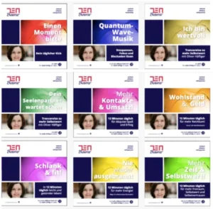CopeCart-Produktübersicht mit 9 Modulkarten des Zen Business Audio-Programms von Christine Hofmann