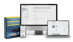 ErfolgsAzubi Plattform auf mehreren Geräten mit Konstruktionsmechaniker Kurs, Lernbox und Online-Interface