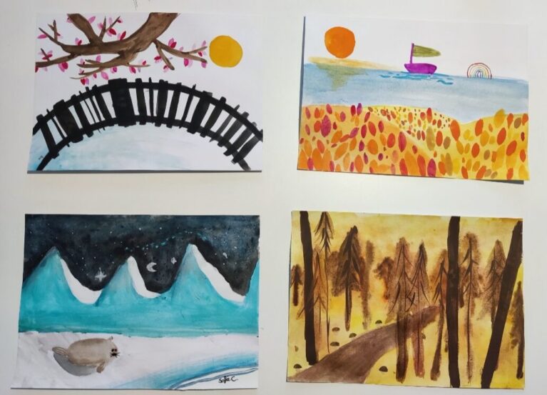 Kreativer Online-Malkurs für Kinder „Sommer Motive“ von Kolibri School