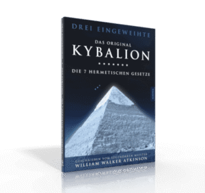 Großformatiges 3D-Mockup des Kybalion-Covers mit Spieglung