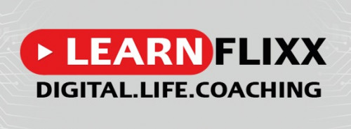 Learnflixx Logo mit Claim Digital.Life.Coaching