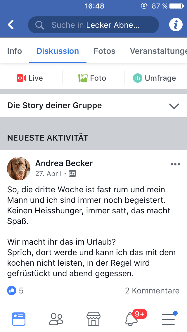 Kundenstimme Andrea Becker: Dritte Woche Diät, Ehemann und sie begeistert, kein Heißhunger