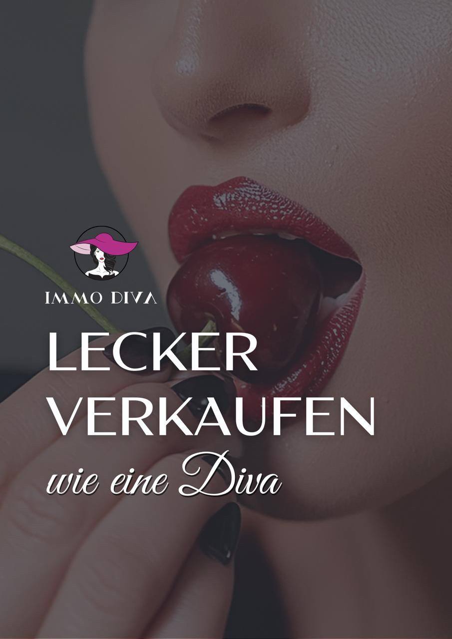 IMMO DIVA Lecker Verkaufen – Videokurs Poster mit Mund-Detailaufnahme