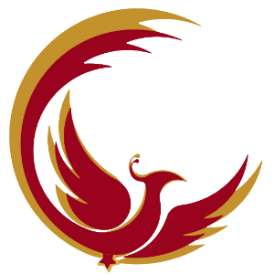 LernFeuerWerk-Kongresspaket – Interviewkongress zum Lernen 5 LernFeuerWerk Phoenix Logo in Rot und Gold mit Phoenixvogel-Motiv