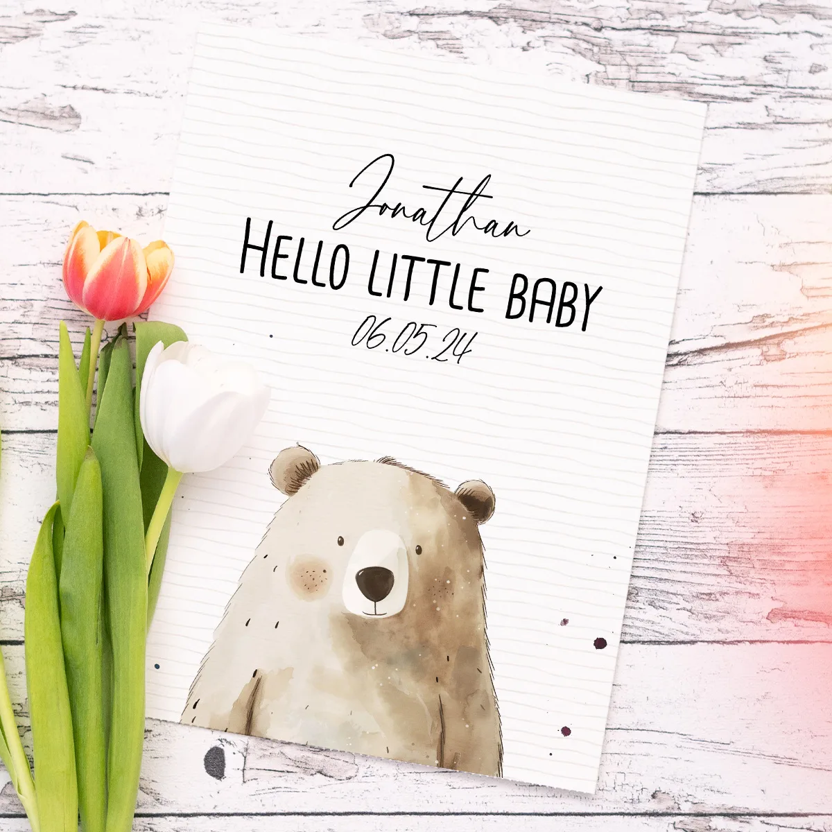 Example design birth card