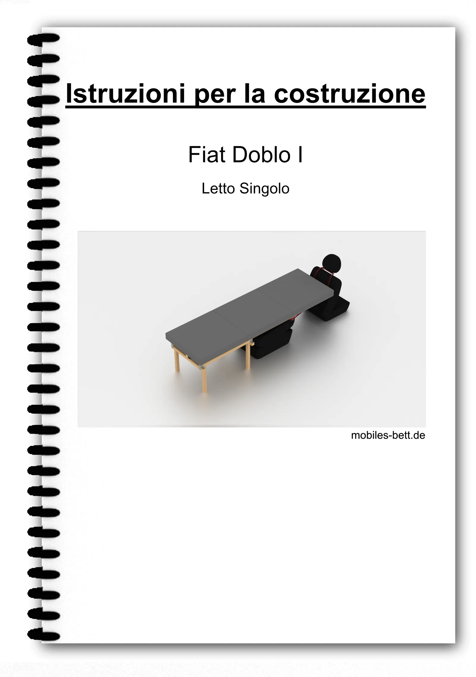 Cover Anleitung Fiat Doblo I Einzelbett mit Spiralbindung