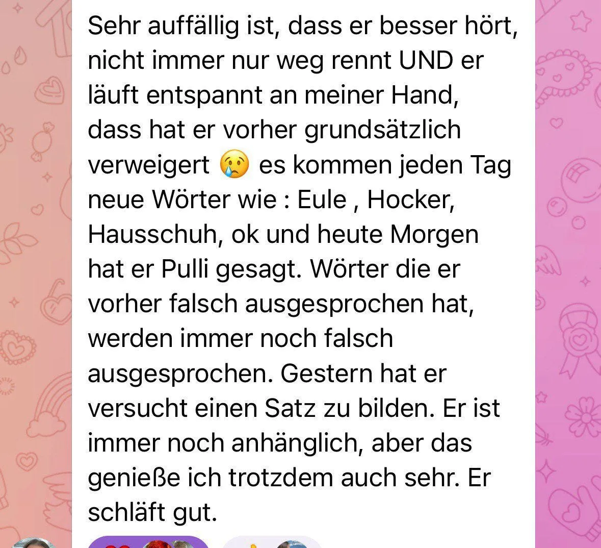 Kundenbewertung zu Sprachentwicklung und Hörverständnis eines Kleinkindes