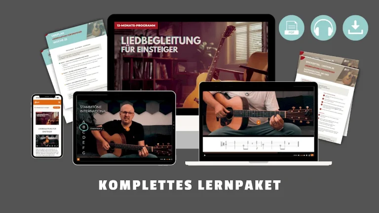 Liedbegleitung für Einsteiger – Videokurs für Gitarre spielen