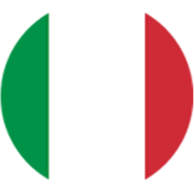 Italienische Flagge mit vertikalen Streifen in Grün, Weiß und Rot