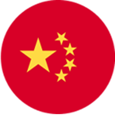 Flagge der Volksrepublik China mit großem Stern und vier kleineren Sternen auf rotem Grund