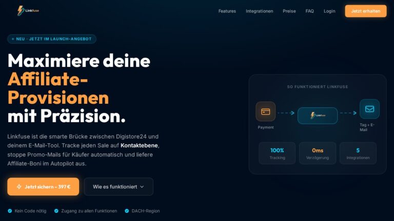 Linkfuse – Software für Affiliate-Tracking