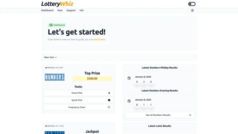Lottery Whiz – Mitgliedschaft für Lottozahlen-Analyse