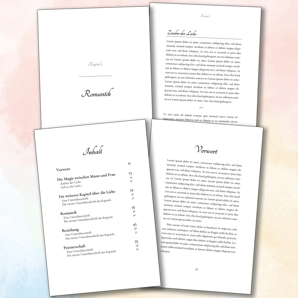Lovely Taschenbuch Einblicke mit Inhaltsverzeichnis und Innenseiten-Beispielen