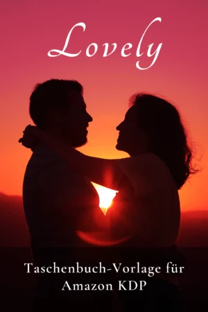 Lovely Cover mit Silhouetten eines Paares bei Sonnenuntergang und Kerzenschein