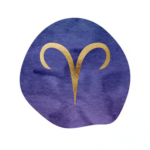 Magische Rauhnächte – Yoga- und Meditationskurs von Yoga mit Martina 10 Steinkreis mit goldenem Widder-Symbol, vierte Rauhnacht