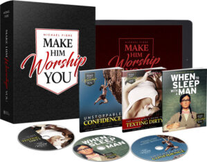 Make Him Worship You Produktpaket mit schwarzer Box, DVDs, Guidebooks und Tablet-Display von Michael Fiore