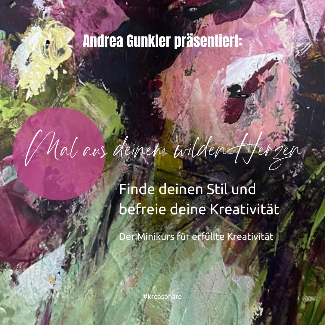 Instagram-Quadrat mit Acrylmalerei und Kurstitel