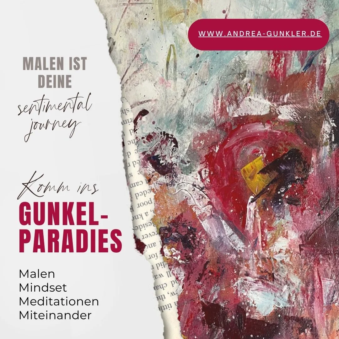 Instagram-Cover gunkelparadies mit Acrylmalerei und Website