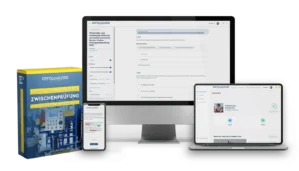 Maschinen- und Anlagenführer Zwischenprüfung Online-Prüfungsvorbereitung auf Laptop, Tablet und Smartphone