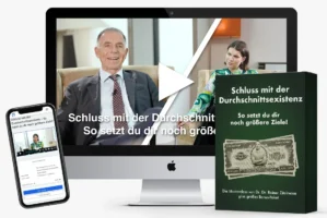 Mockup-Abbildung von Smartphone, Monitor und Produktpaket mit Kursangebot und Masterclass