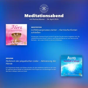 Meditationsabend Coverdesign April 2026