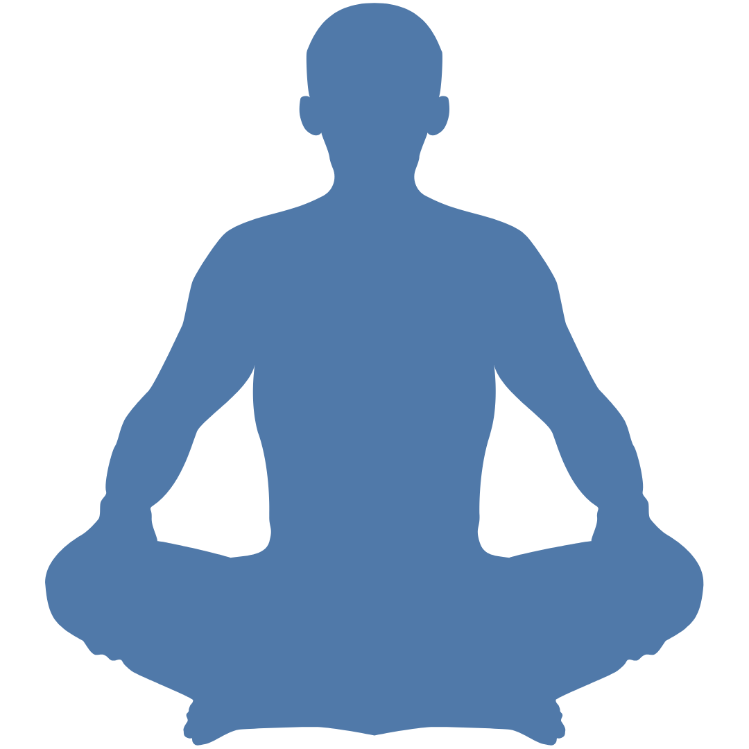 Icon meditierender Mensch Silhouette