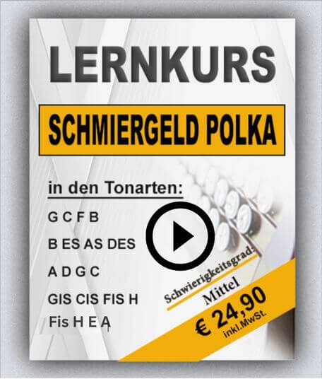 Lernkurs Schmiergeld Polka – Videokurs-Cover mit Tonarten und Preis