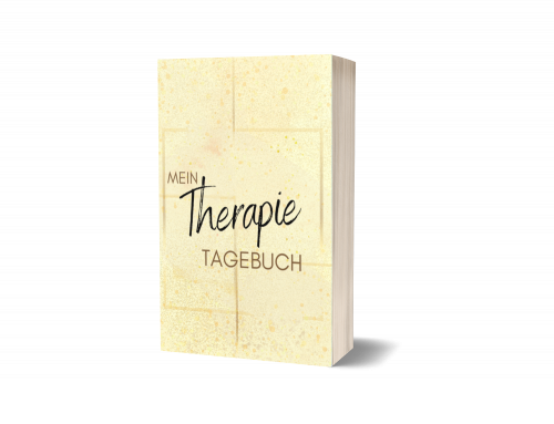 Mein Therapie Tagebuch – Bundle für Psychologie 7 Mein Therapie Tagebuch gelbes Buch 3D-Darstellung, kleineres Format