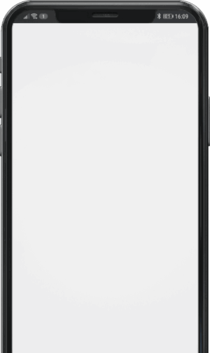 Leeres Smartphone-Display mit schwarzem Rahmen und Status-Leiste