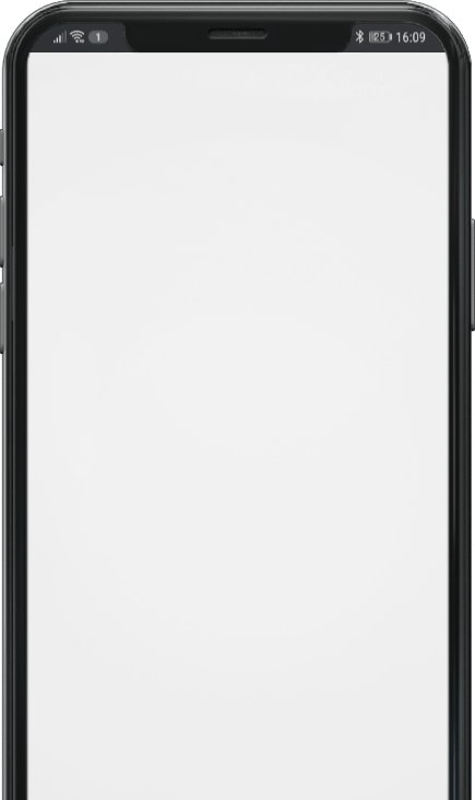 Leeres Smartphone-Display mit schwarzem Rahmen und Status-Leiste