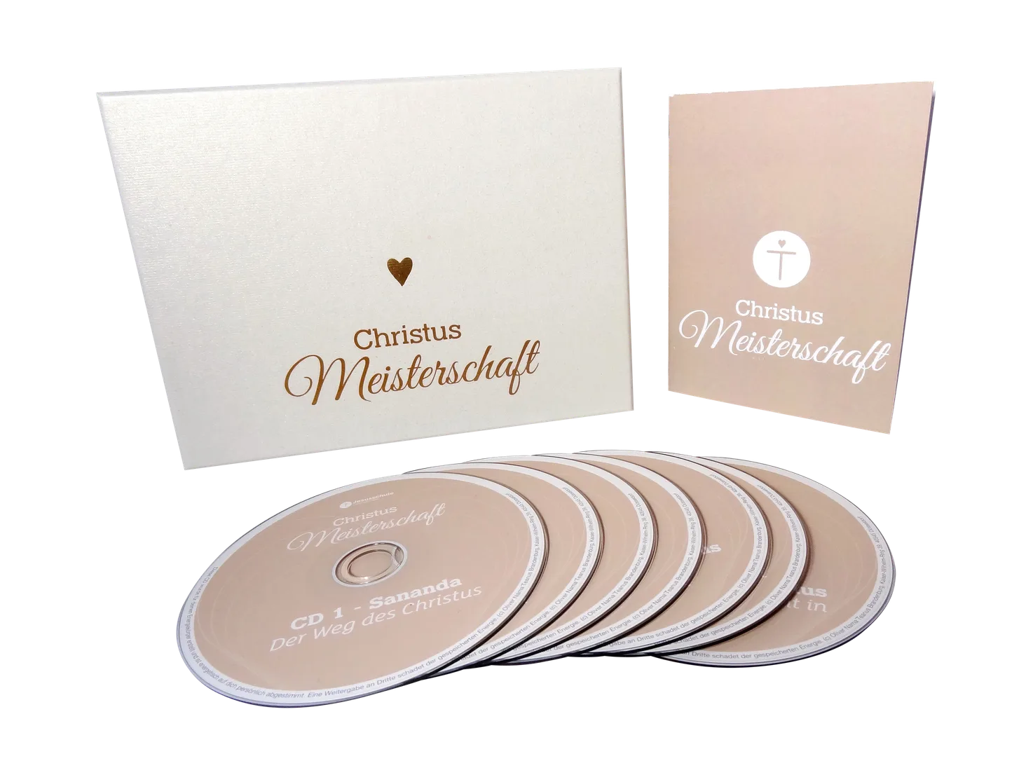 Christus Meisterschaft Boxset mit 6 CDs, Kartonage und Booklet in Creme und Rosa
