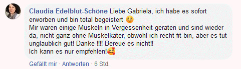 Bewertung von Claudia Edelblut-Schöne: Begeistertes Feedback zur Trainingseffektivität