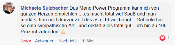 Michaela Sulzbacher Testimonial MenoPower 28 Tage Intensiv-Training
