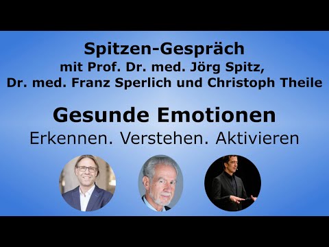 Videostandbild Spitzen-Gespräch Gesunde Emotionen mit Prof. Dr. Spitz, Dr. Sperlich und Christoph Theile