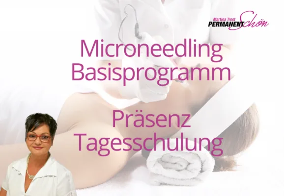 Werbebanner Microneedling Basisprogramm Präsenz Tagesschulung mit Martina Trost