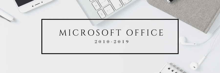 Microsoft Access 365 – Das Einsteiger-Datenbank-Training 5 Microsoft Office 2010-2019 Banner mit eleganter Schrift und Büroarbeitsplatz im Hintergrund