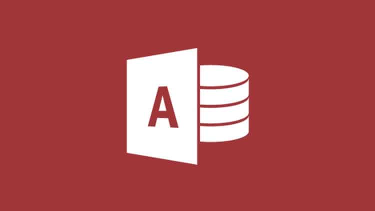 Microsoft Access 365 – Das Einsteiger-Datenbank-Training 2 Microsoft Access 365 Logo mit Datenbankdatenbank-Symbol auf rotem Hintergrund