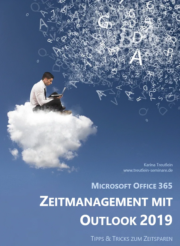Buch-Cover Microsoft Office 365 Zeitmanagement mit Outlook 2019 mit Mann auf Wolke