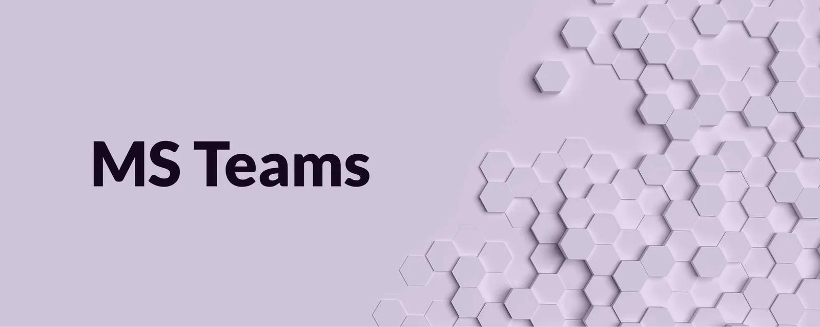 Galerie-Banner MS Teams mit abstraktem Hexagon-Hintergrund in Pastelltönen