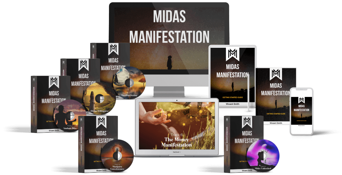 Midas Manifestation System Bundle mit Büchern, DVDs und digitalen Geräten
