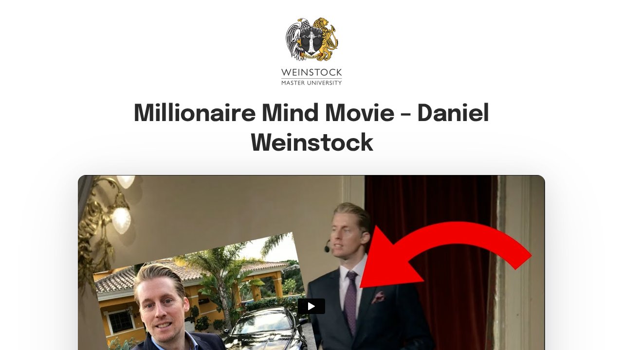 Millionaire Mind Movie – Geld-Mindset & Glaubenssätze-Videokurs 1 Millionaire Mind Movie – Ansicht der Verkaufsseite