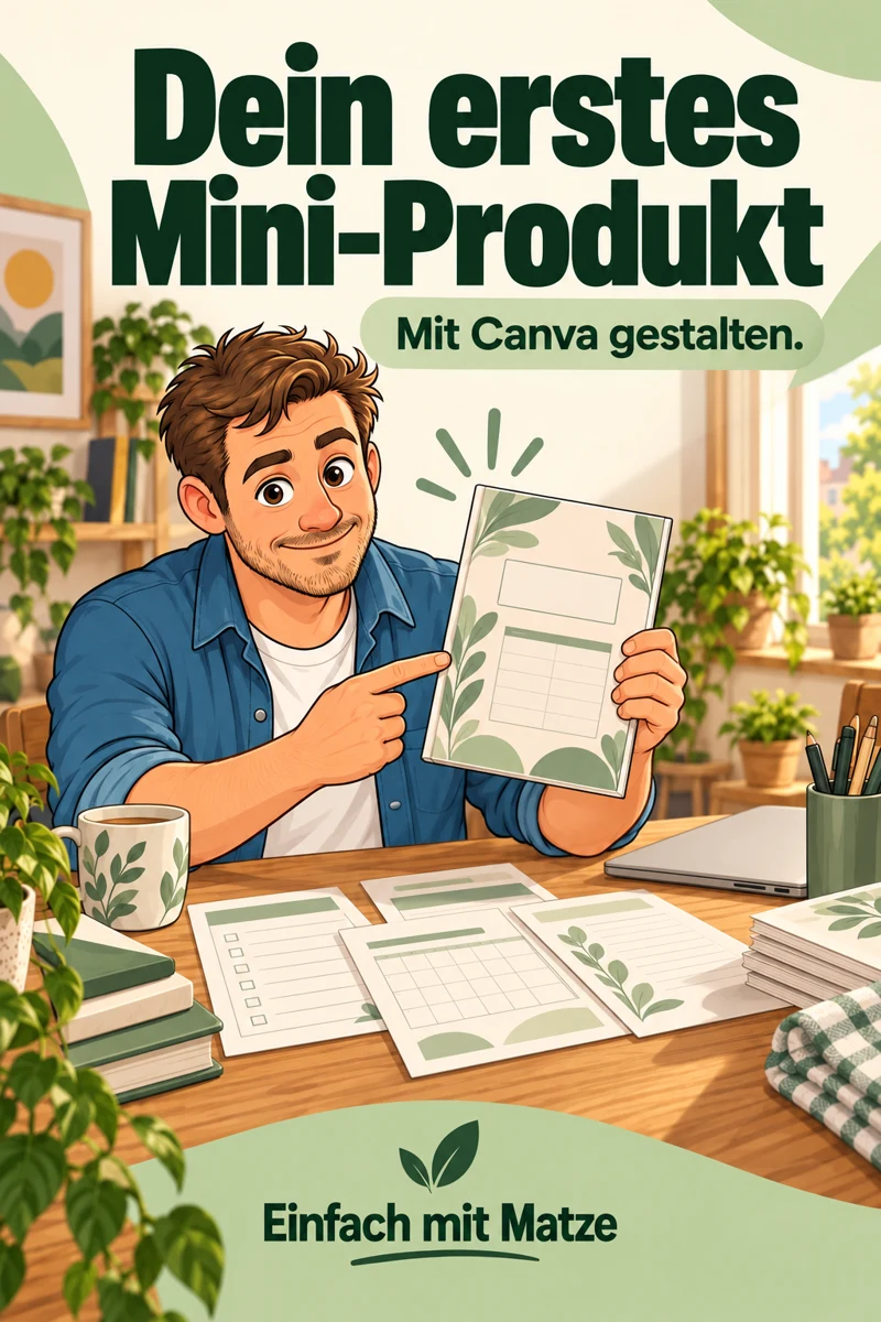 Cover: Mini-Produkte mit Canva und Matze