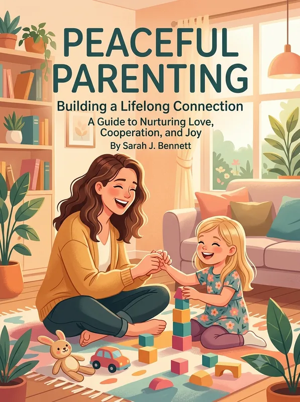Cover des Buches Peaceful Parenting von Sarah J. Bennett mit illustrierter Mutter und Tochter beim Spielen